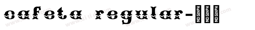 cafeta regular字体转换